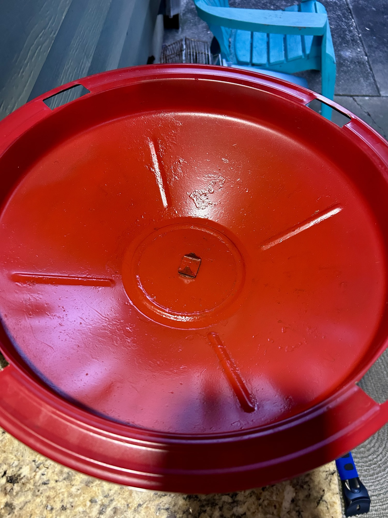 red christmas tree stand base.